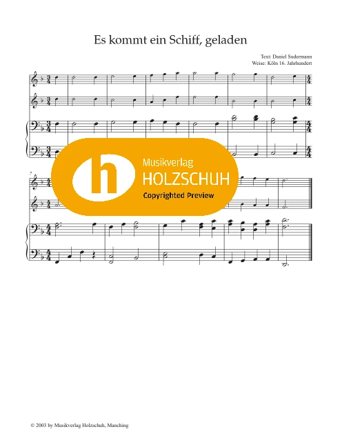 Es kommt ein Schiff, geladen